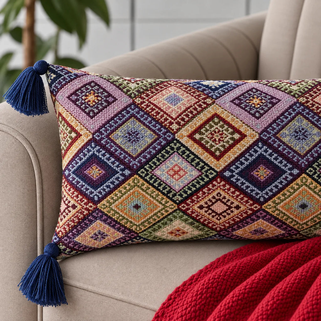 Meadow Bloom Printed Lumbar Cushion Cover