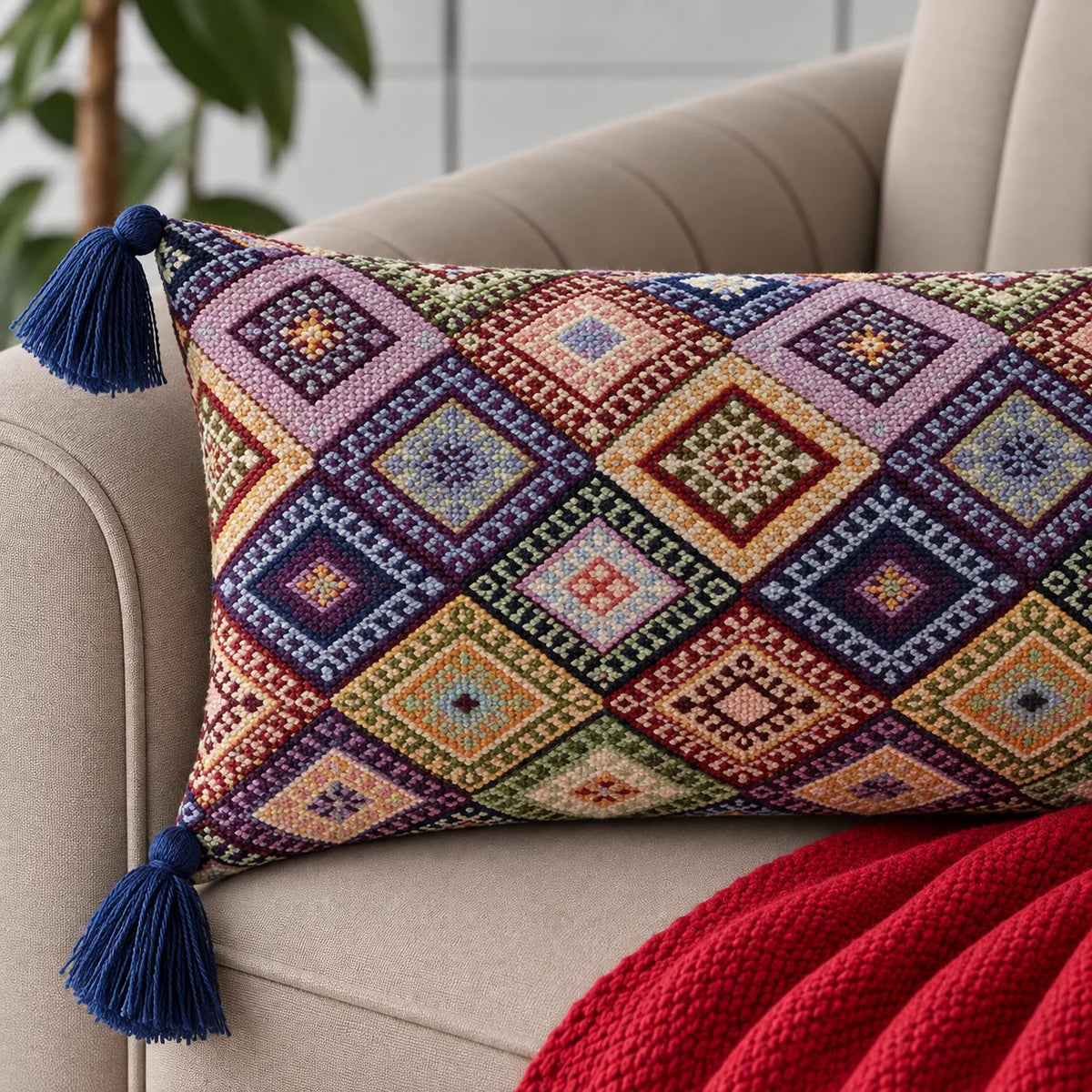 Meadow Bloom Printed Lumbar Cushion Cover