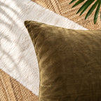 Rustic Bloom Slub Embroidered Cushion Cover