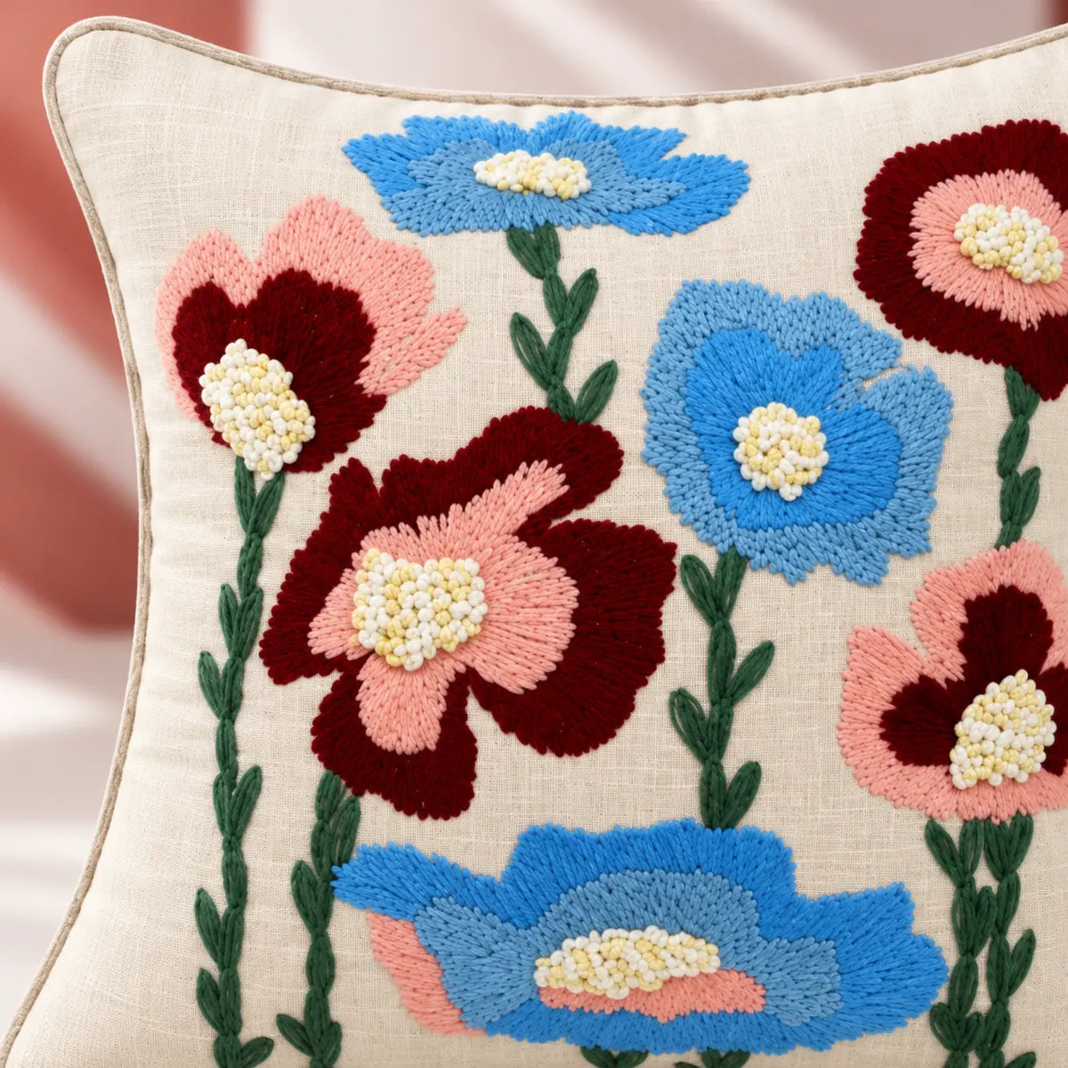 Florielle Embroidered Cushion Cover