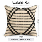 Sleek Striped Monochrome Cushion Cover