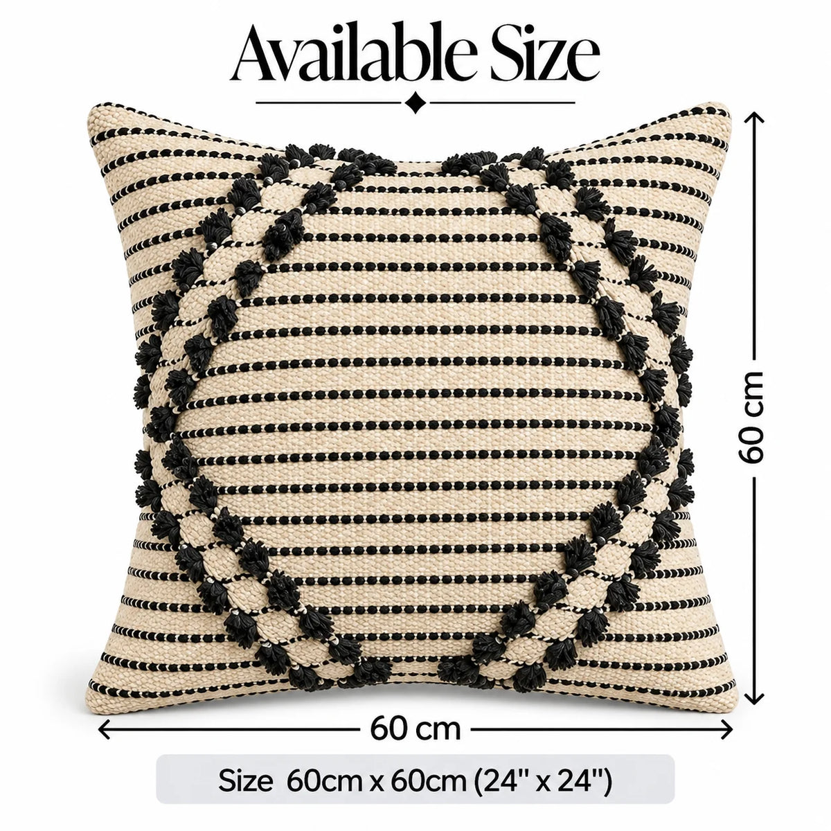 Sleek Striped Monochrome Cushion Cover