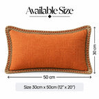 Rustic Charm Jute Lace Cushion Cover