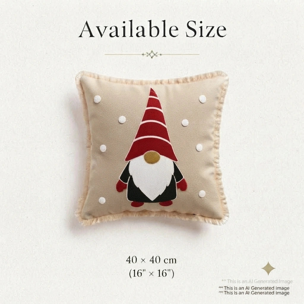 Christmas Hearth Slub Cushion Cover