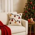 Winter Garland Slub Cushion Cover