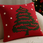 Yuletide Tree Charm Embroidered Cushion Cover