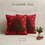 Yuletide Tree Charm Embroidered Cushion Cover