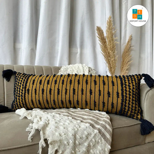 Cotton Boho Lumbar Cover - Size:30cm x 91cm (12" x 36")