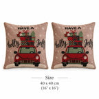 Holly Jolly Ride Cushion Cover