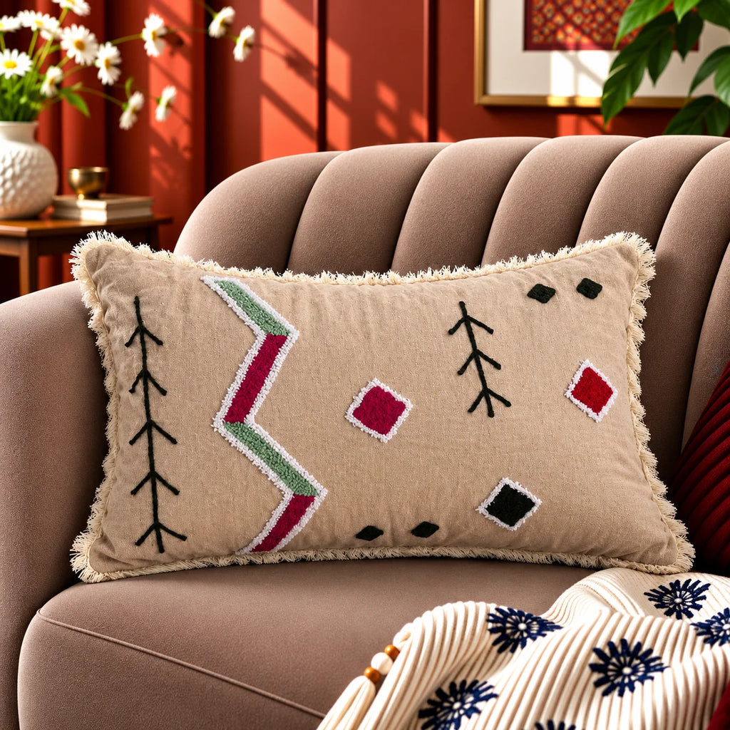 Luxe Texture Premium Lumbar Cushion Cover