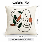 Artisan Slub Embroidered Cushion Cover