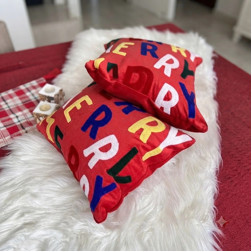 Christmas Haven Tufted Cushion Cover