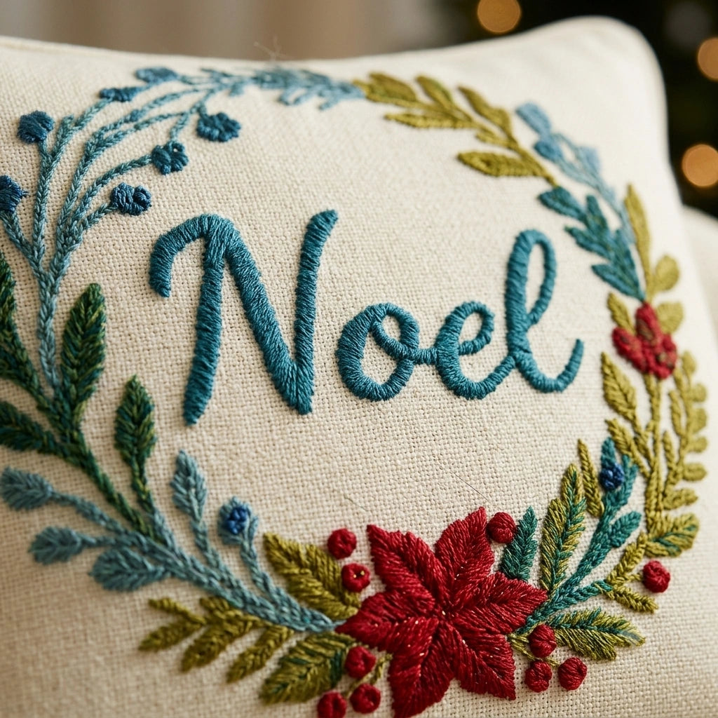 Noel Wreath Cushion Cover