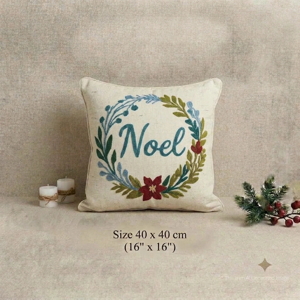 Noel Wreath Cushion Cover