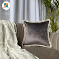 Export House Velvet Plain Cushion Cover -  Size:40cm X 40cm (16" X 16")