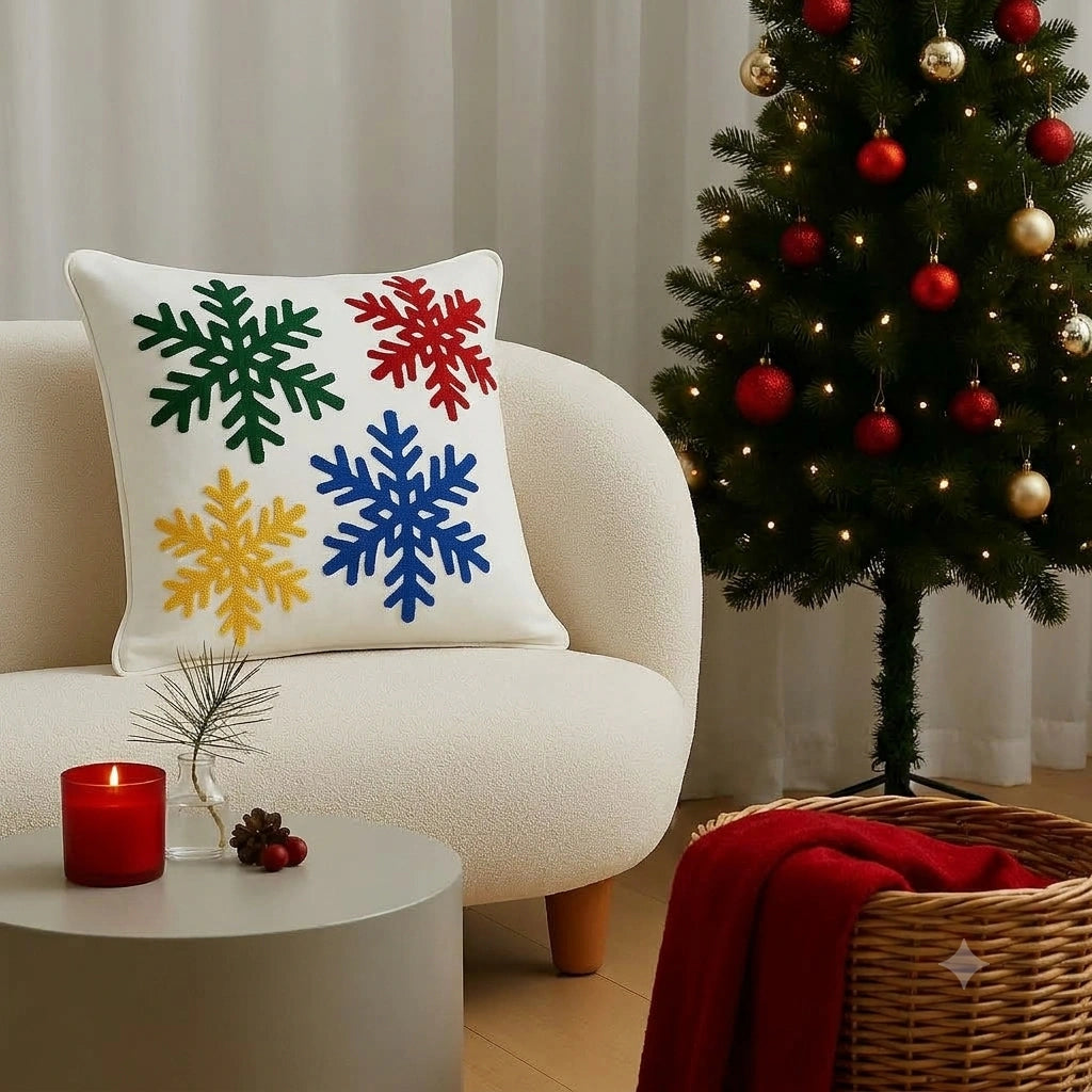 Snowflake Mosaic Cushion Cover