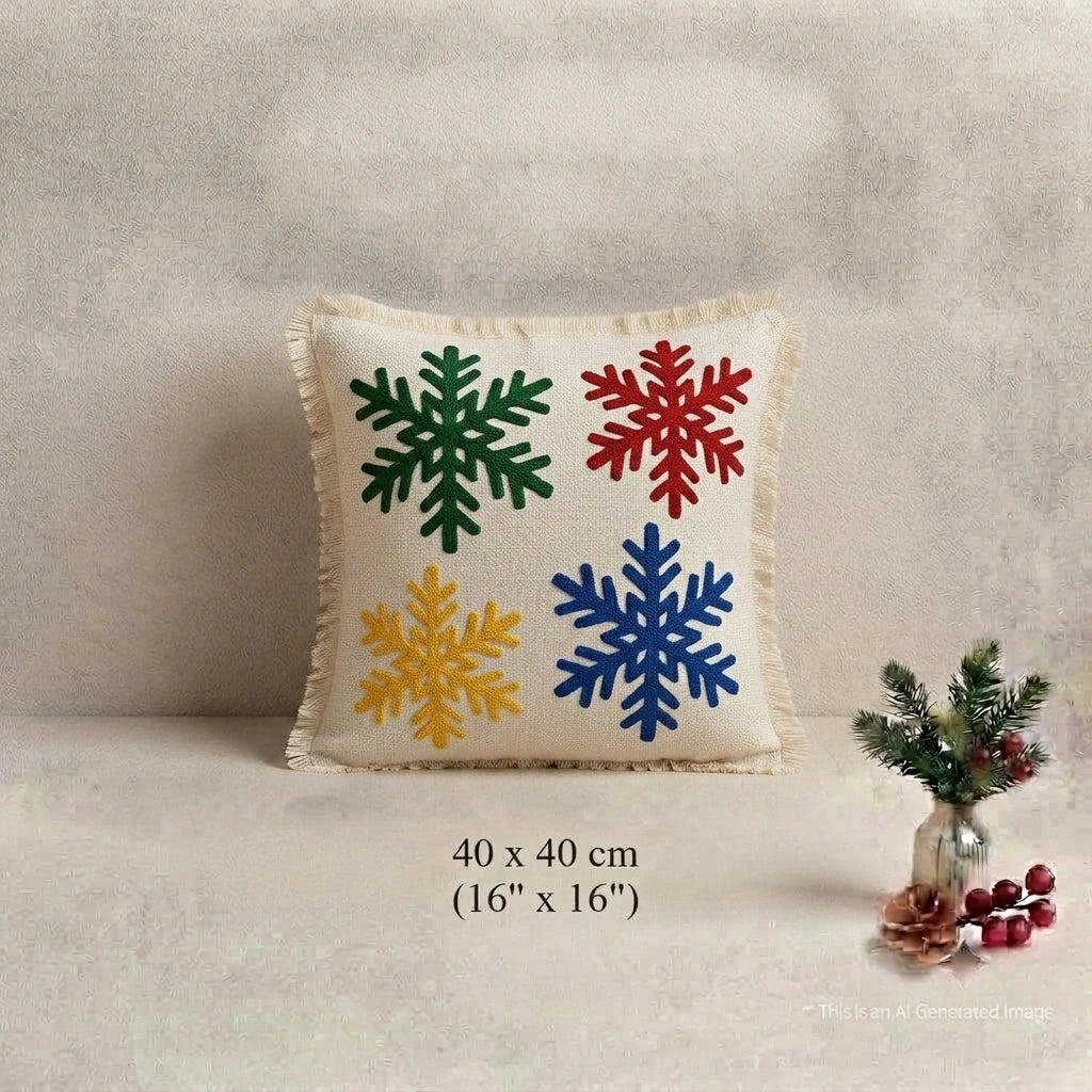 Snowflake Mosaic Cushion Cover