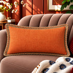 Rustic Charm Jute Lace Cushion Cover