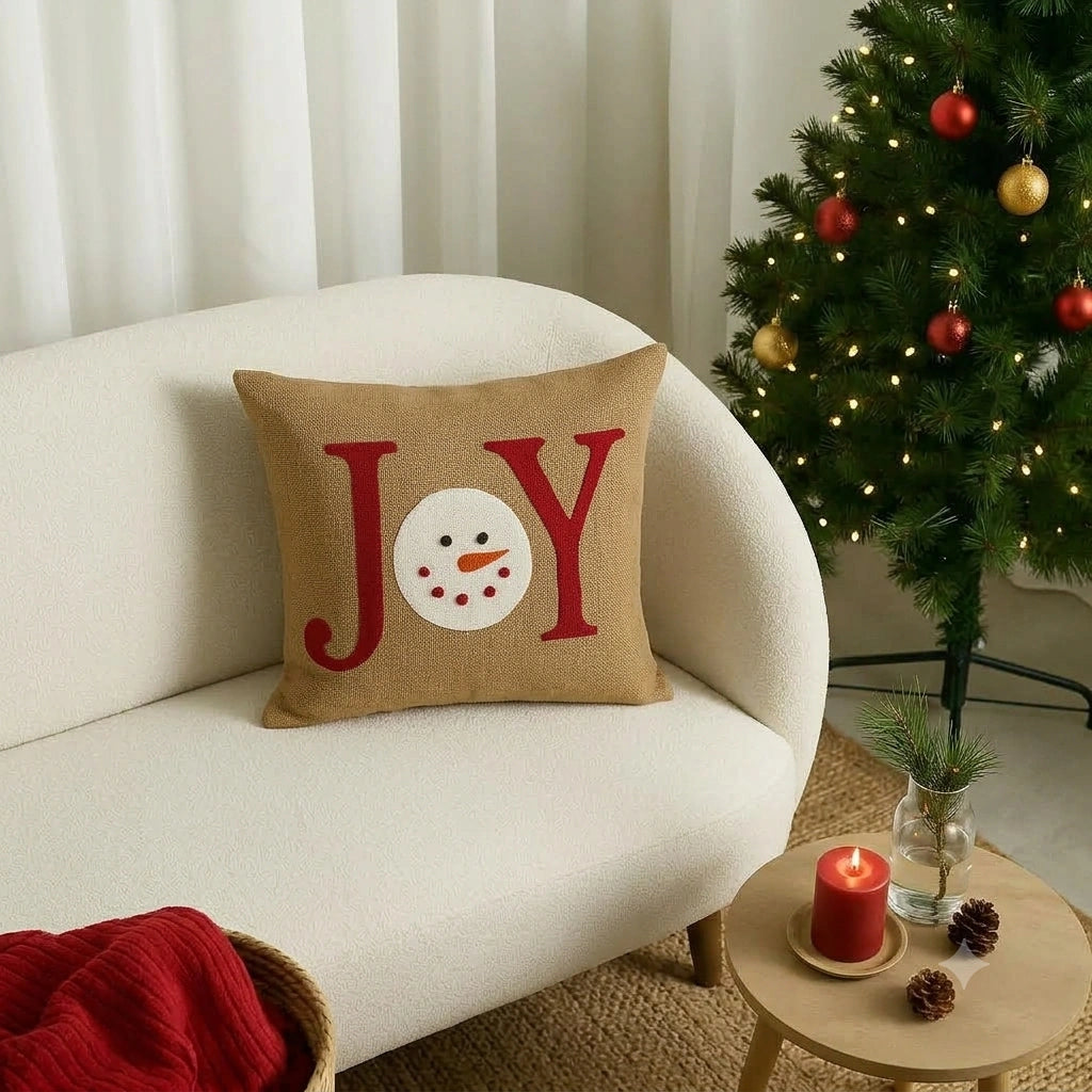 Jute Noel Cushion Cover