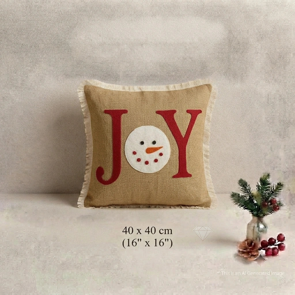 Jute Noel Cushion Cover
