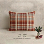 Rustic Red Plaid Cushion Cover
