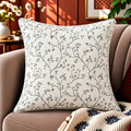Botanical Tapestry Embroidered Cushion Cover