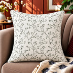 Botanical Tapestry Embroidered Cushion Cover
