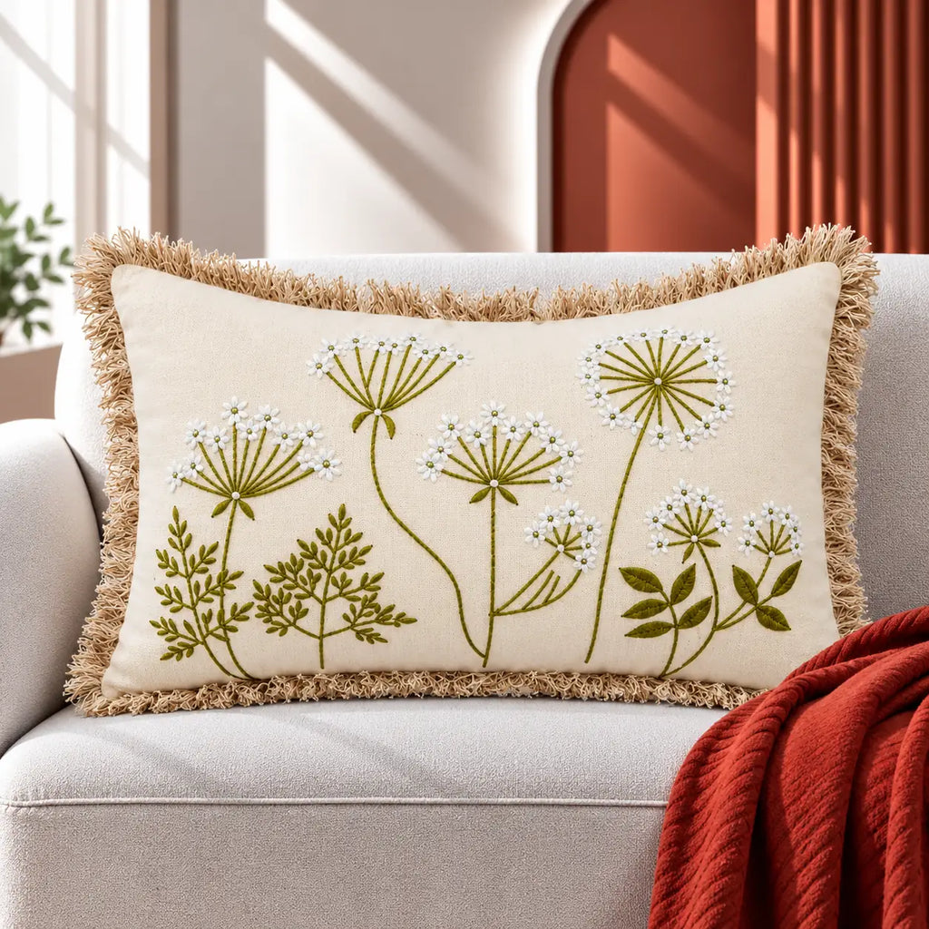 Wild Dots Embroidered Cushion Cover
