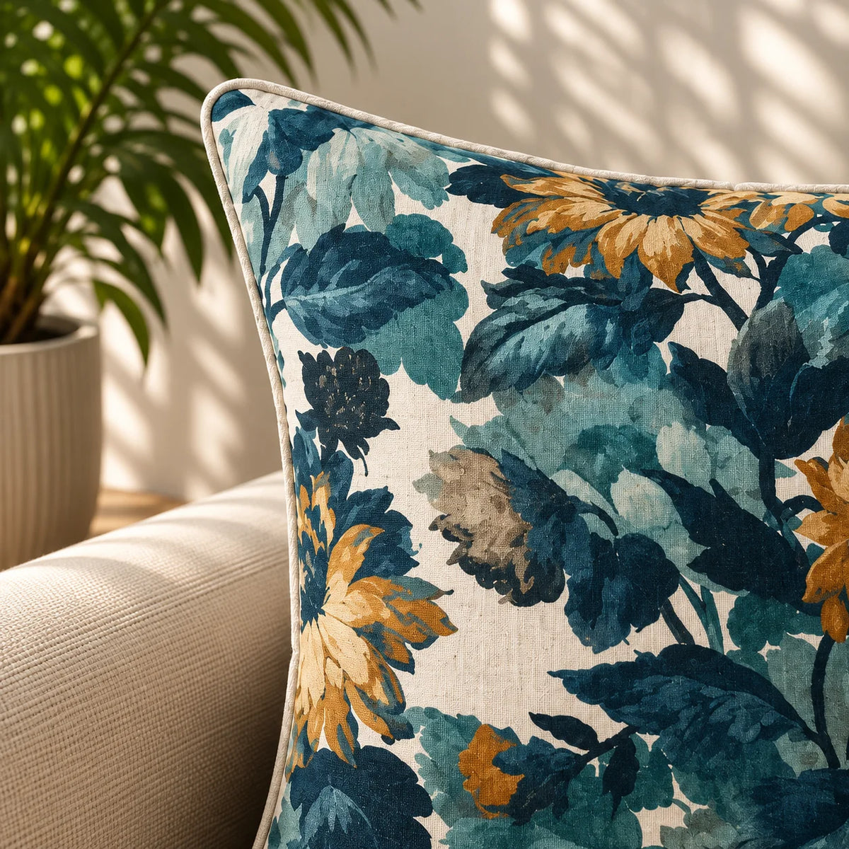 Floral Printed Cushion Cover