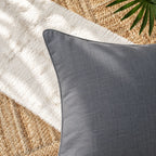 Ivory Garden Slub Embroidered Cushion Cover