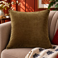 Rustic Bloom Slub Embroidered Cushion Cover