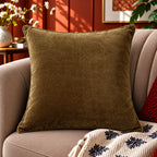 Rustic Bloom Slub Embroidered Cushion Cover