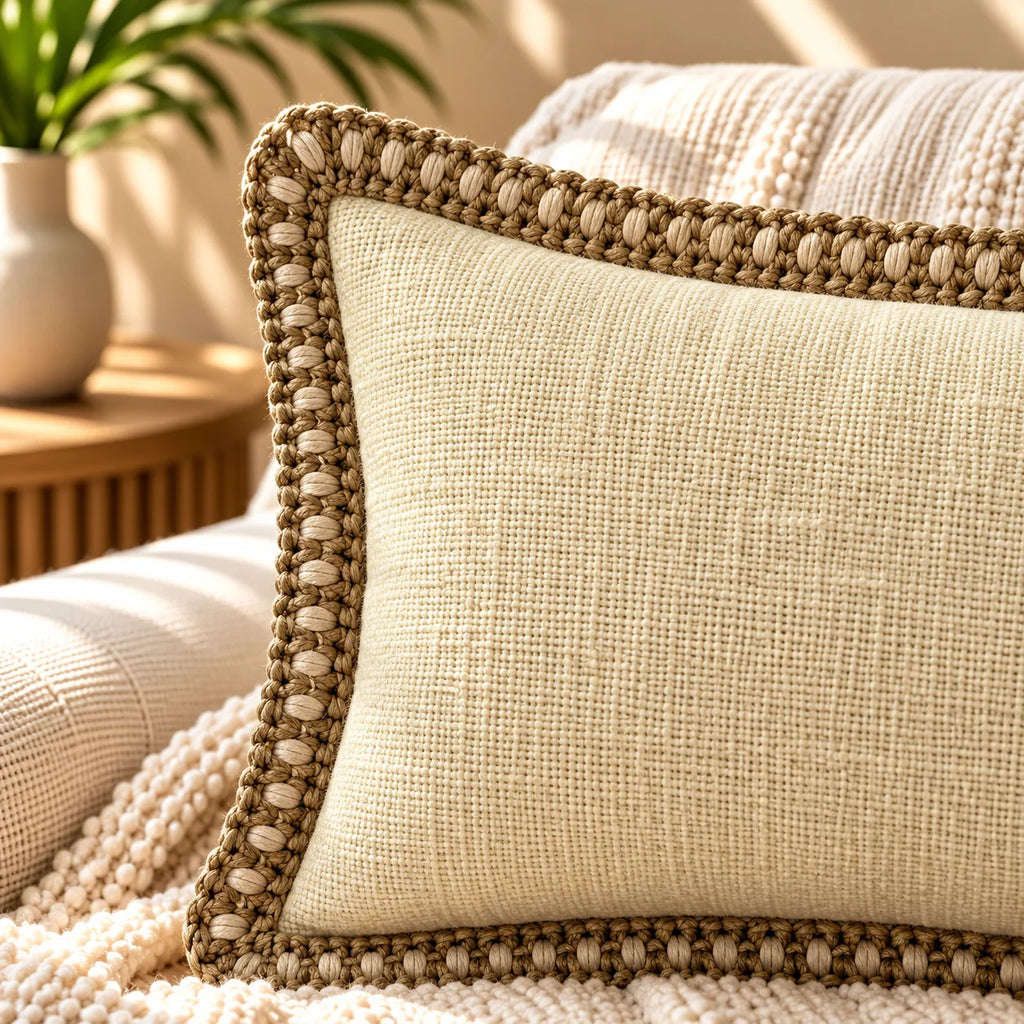 Sandstone Luxe Slub Cushion Cover