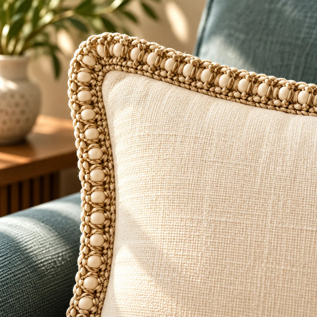 Luxe Slub Solid Lumbar Cushion Cover