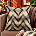Cocoa Cream Knot Boho Cotton Cushion Cover