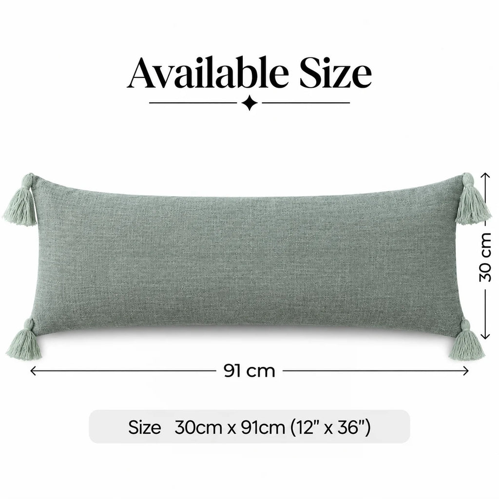 Luxe Solid Jacquard Lumbar Cushion Cover