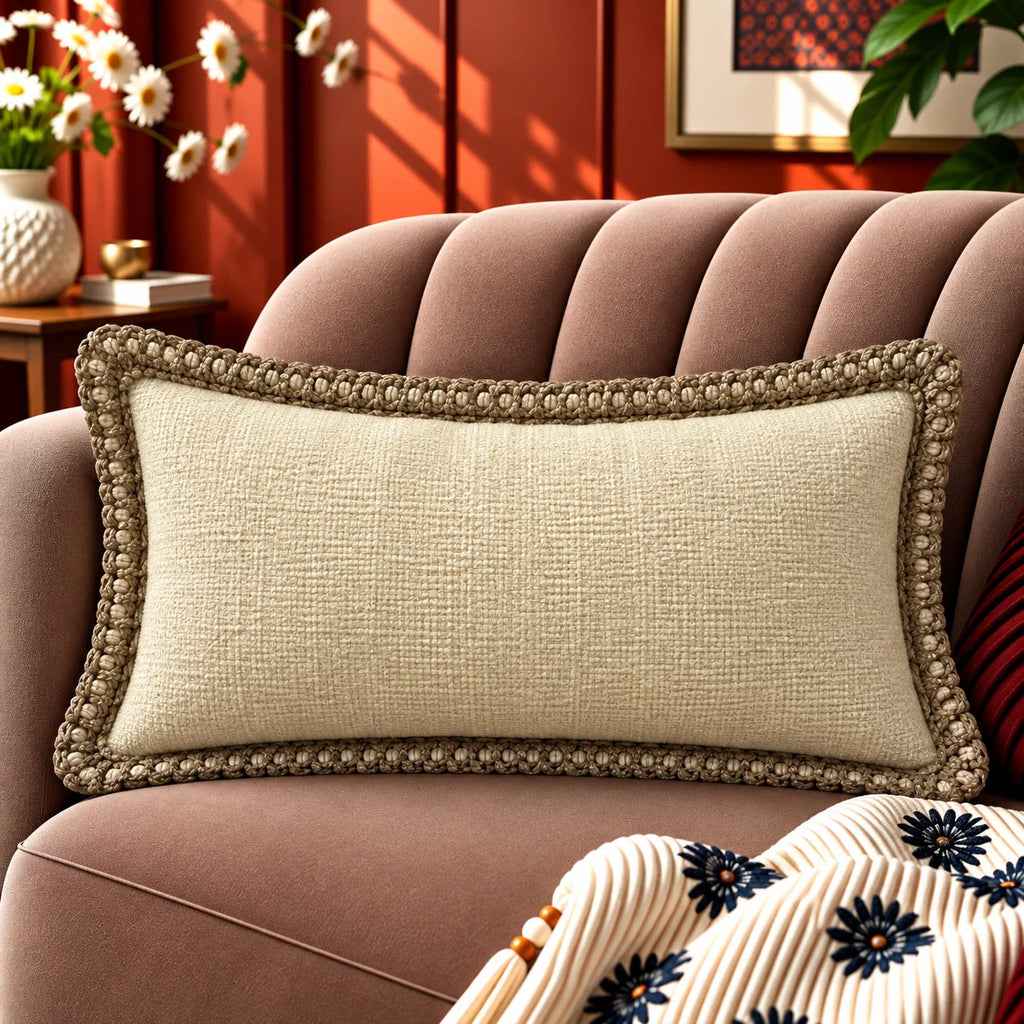 Sandstone Luxe Slub Cushion Cover