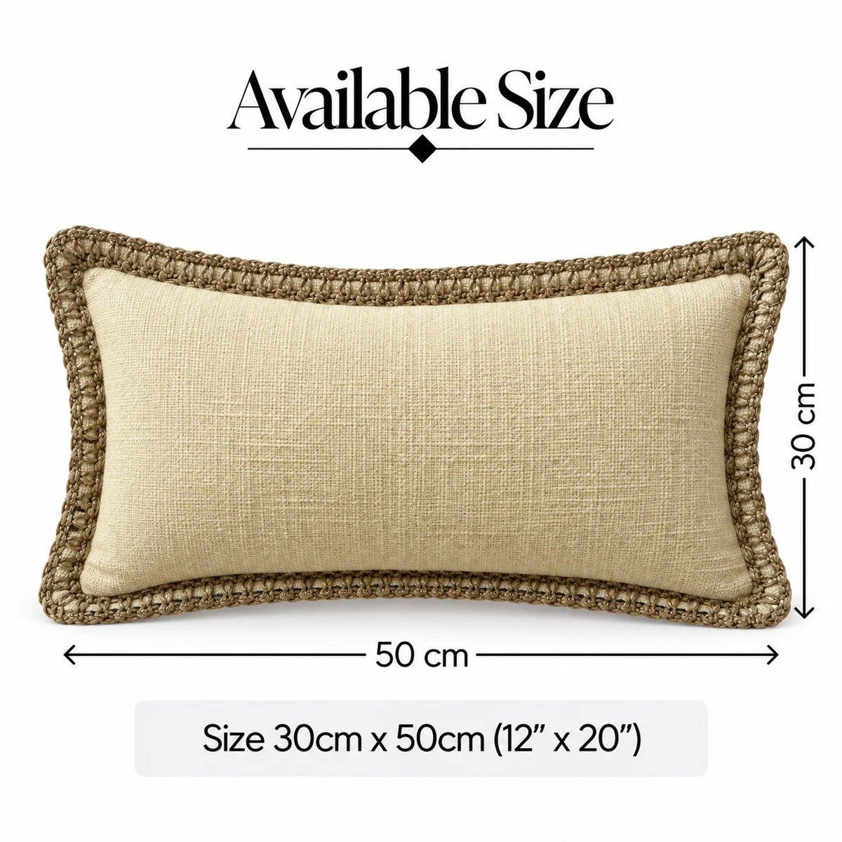 Sandstone Luxe Slub Cushion Cover