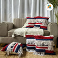 Export House Cotton Boho Cushion Cover -  Size:40cm X 40cm (16" X 16")