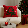 Christmas Themed Cotton Embroidered Cushion Cover, Size:40cm X 40cm (16" X 16")