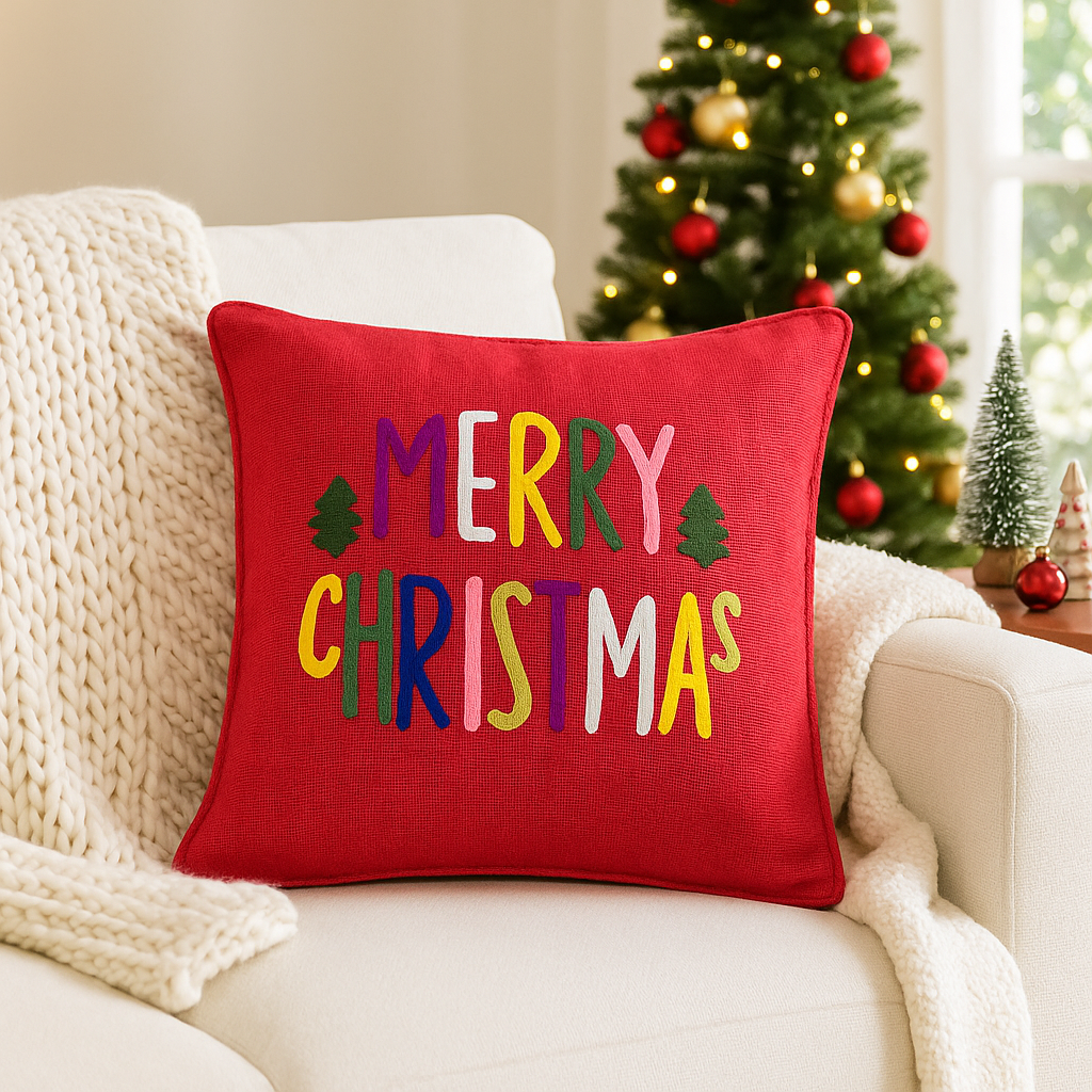 Embroidered Cushion Cover