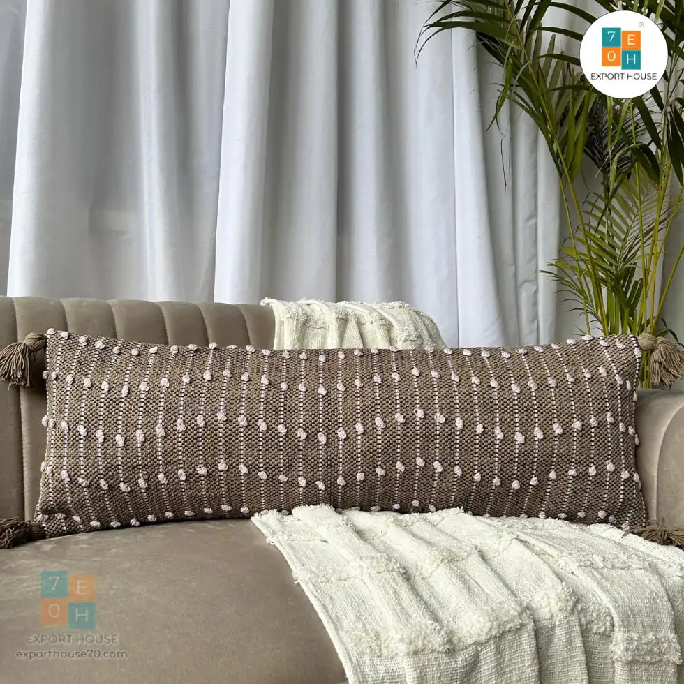 Export House Cotton Boho Lumbar Cover - Size:30cm x 91cm (12" x 36")
