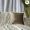 Export House Velvet Plain Cushion Cover -  Size:40cm X 40cm (16" X 16")