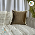 Export House Velvet Plain Cushion Cover -  Size:40cm X 40cm (16" X 16")