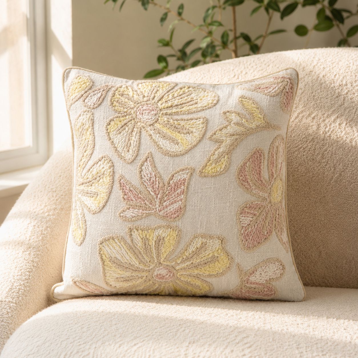 Embroidered Cushion Cover