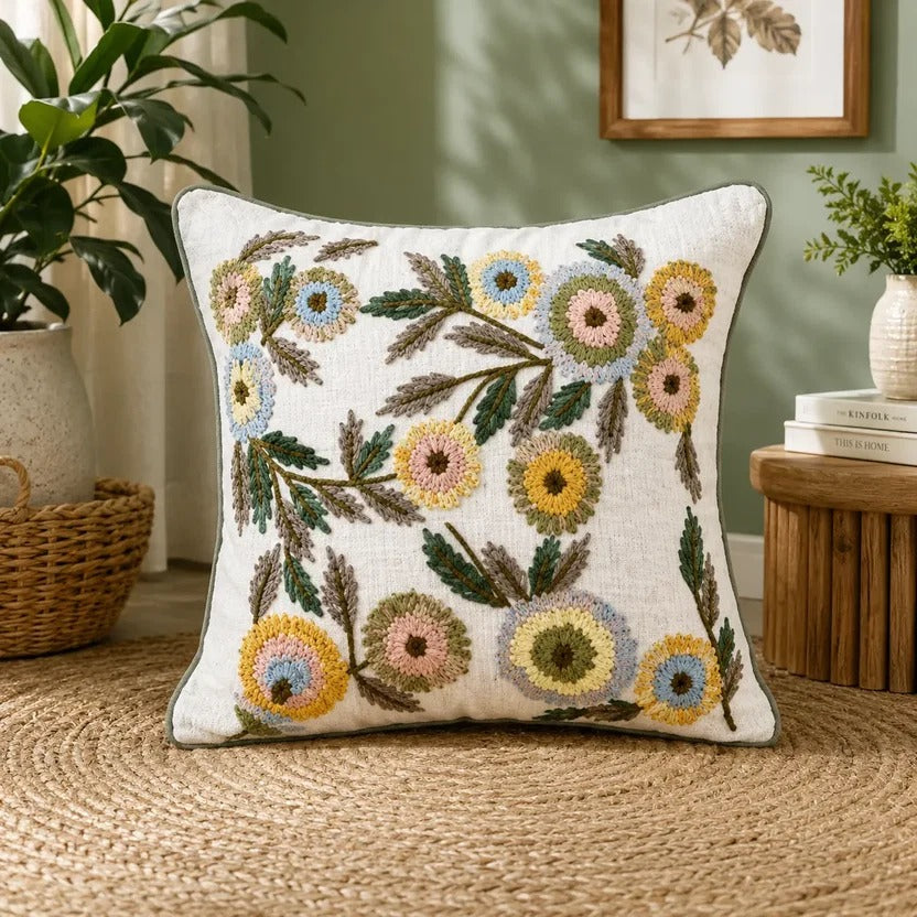 Premium Embroidered Cushion Cover