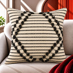 Sleek Striped Monochrome Cushion Cover