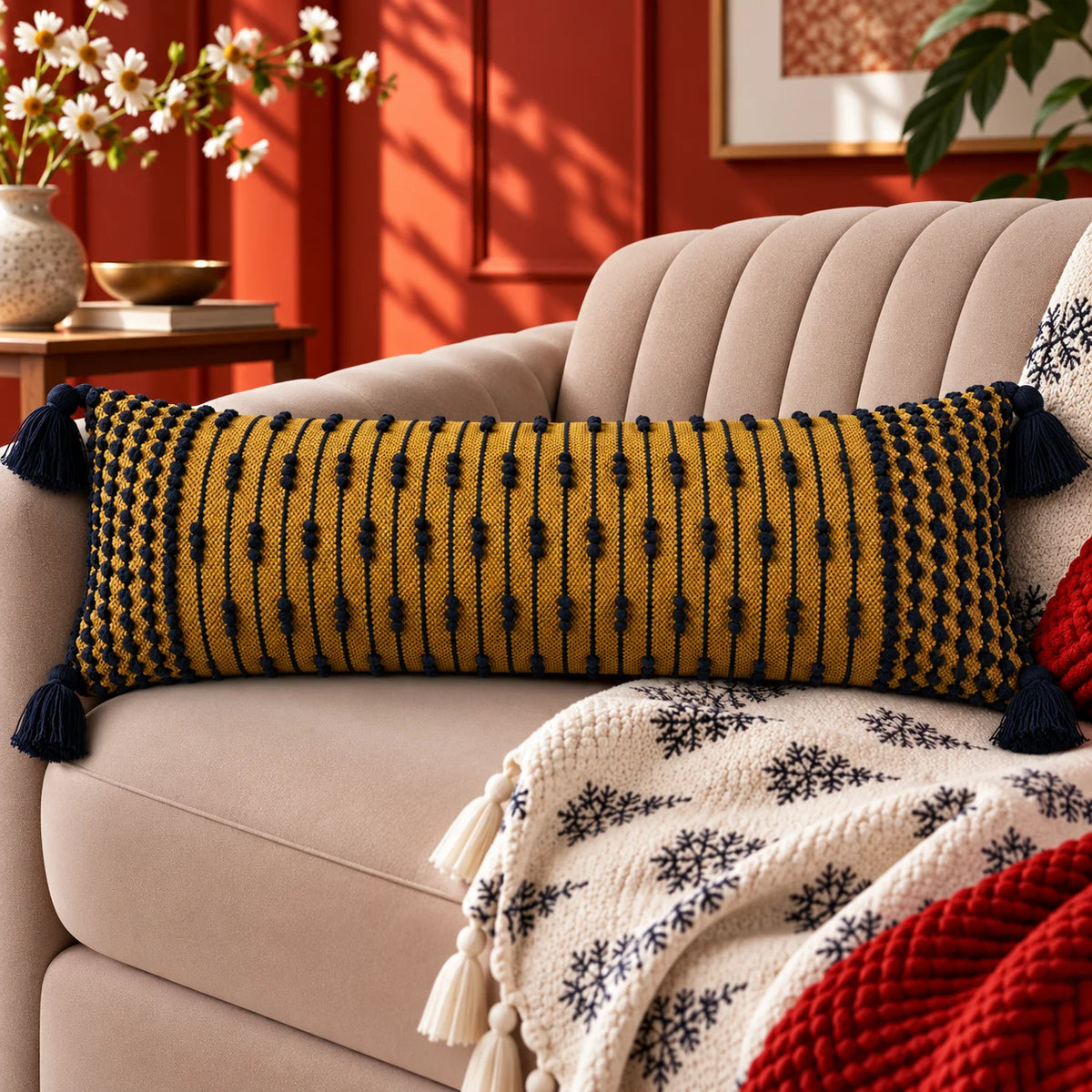 Geometric Boho Cotton Cushion Cover