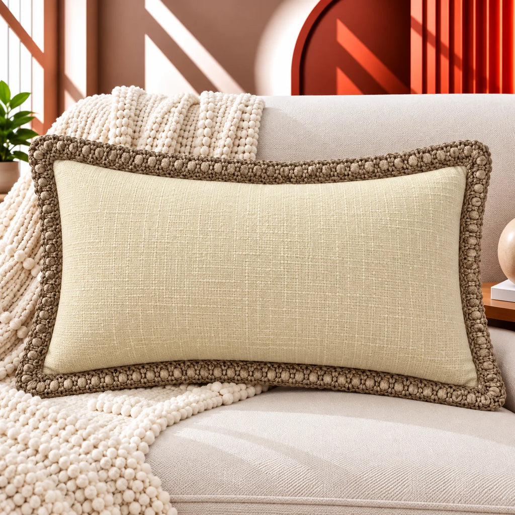 Sandstone Luxe Slub Cushion Cover