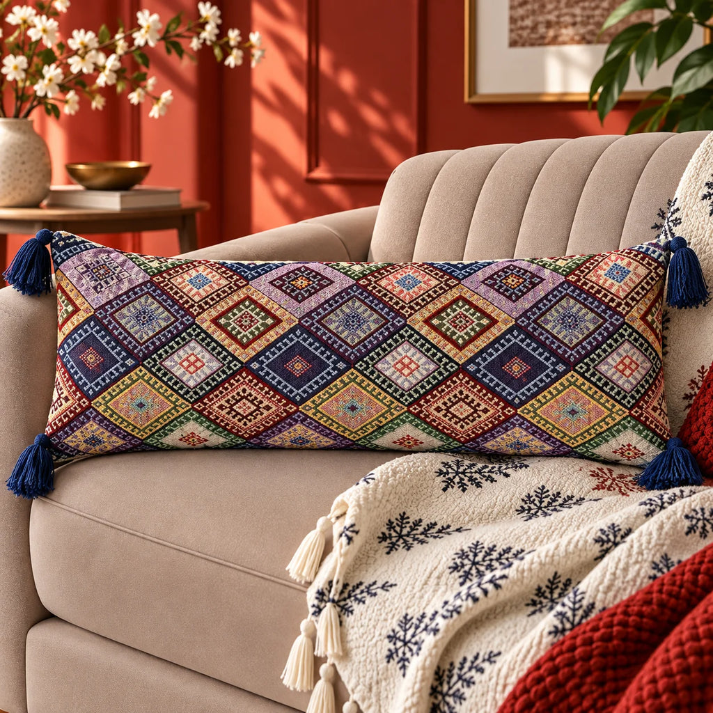 Meadow Bloom Printed Lumbar Cushion Cover